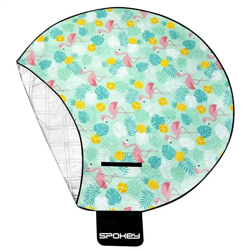 Spokey PICNIC FLAMINGO Pikniková deka kulatá, průměr 150 cm Expresní Doručení
