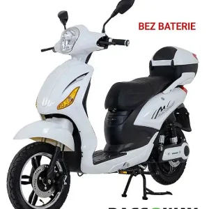 Elektrický motocykl RACCEWAY E-MOPED, bílý-lesklý - BEZ BATERIE Must-Have