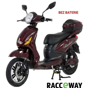 Přímo Od Výrobce Elektrický motocykl RACCEWAY E-MOPED, vínový-lesklý - BEZ BATERIE