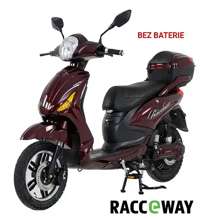 Přímo Od Výrobce Elektrický motocykl RACCEWAY E-MOPED, vínový-lesklý - BEZ BATERIE