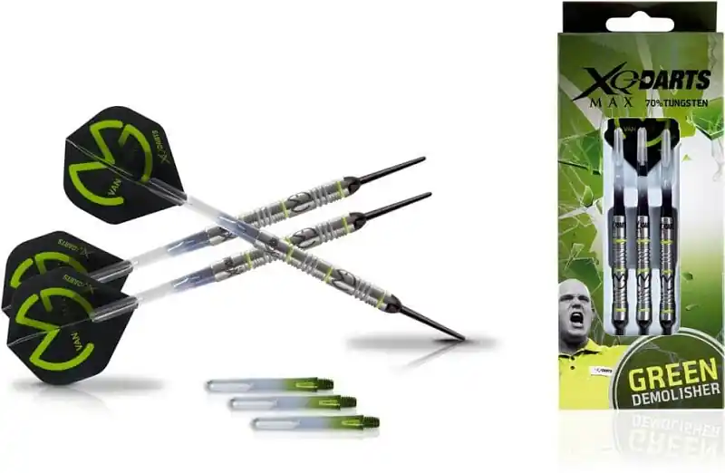 XQMax Darts Šipky Michael van Gerwen - Green Demolisher - 23g - 23 Oblíbený