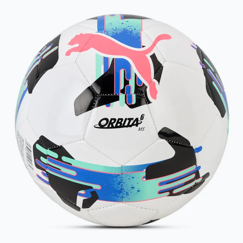 Fotbalový míč PUMA Orbita 6 MS fotbal puma white/bluemazing/electric peppermint velikost 3 Nízká Cena