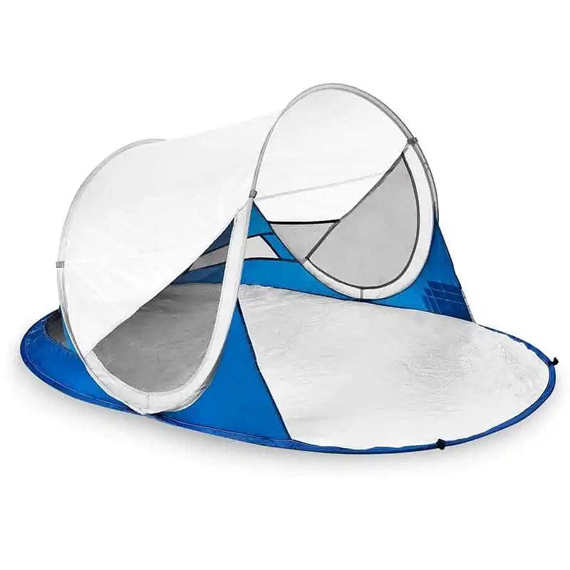 Oblíbený Spokey STRATUS Samorozkládací outdoorový paravan, UV 40, 195x100x85 cm - bílo-modrý