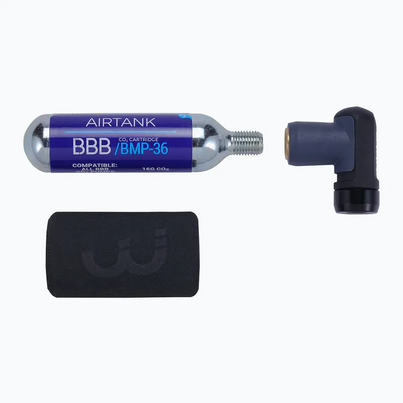 Autentický Cyklistická pumpa BBB Co2 AirPush + 1x 16g kazeta black