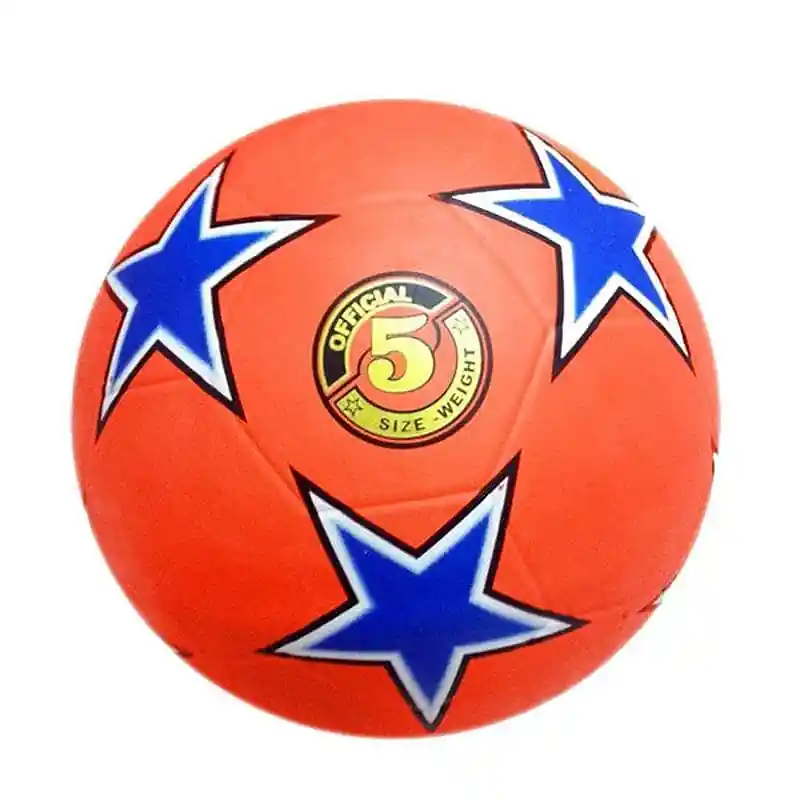 Míč kopaná RUBBER STAR - 5 - oranžová Novinka