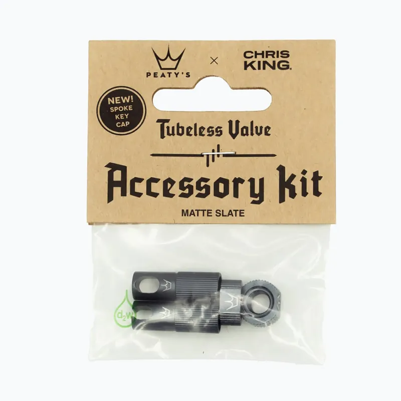 Super Cena Víčko ventilku pneumatiky Peaty‘S X Chris King Mk2 Tubeless Valves Accessory Kit grey 83806