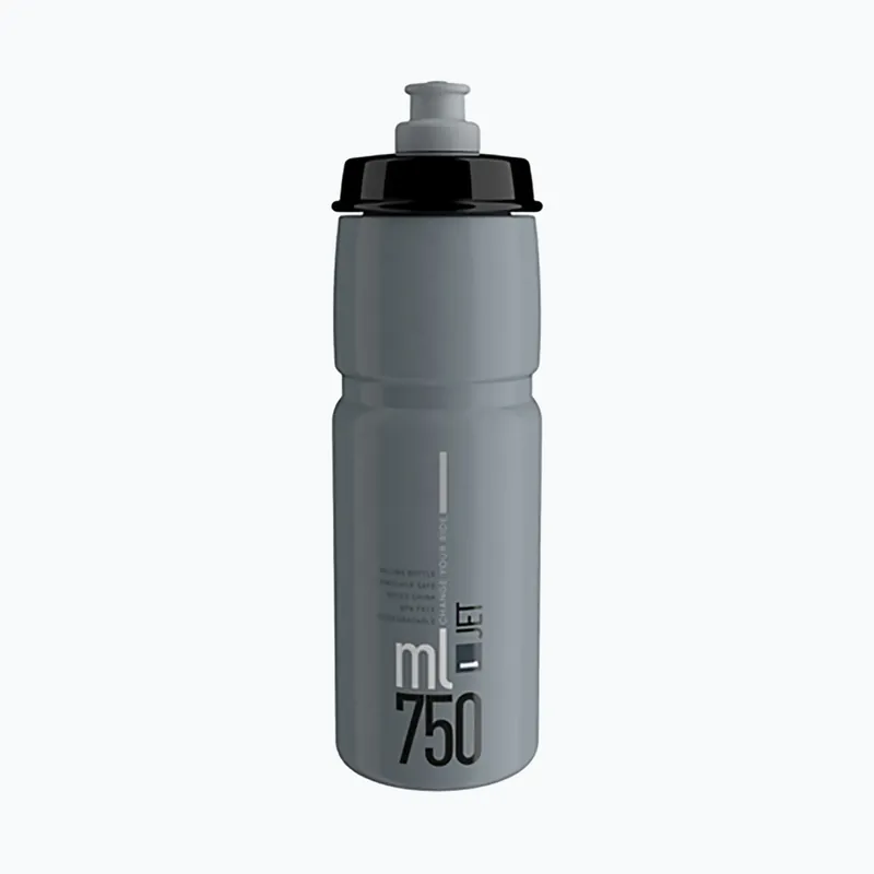 Oblíbený Cyklistická láhev Elite Jet 750 ml grey/black logo
