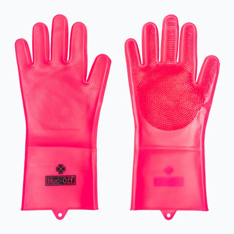 Rukavice na čištění kol Muc-Off Deep Scrubber Gloves pink Aktuální