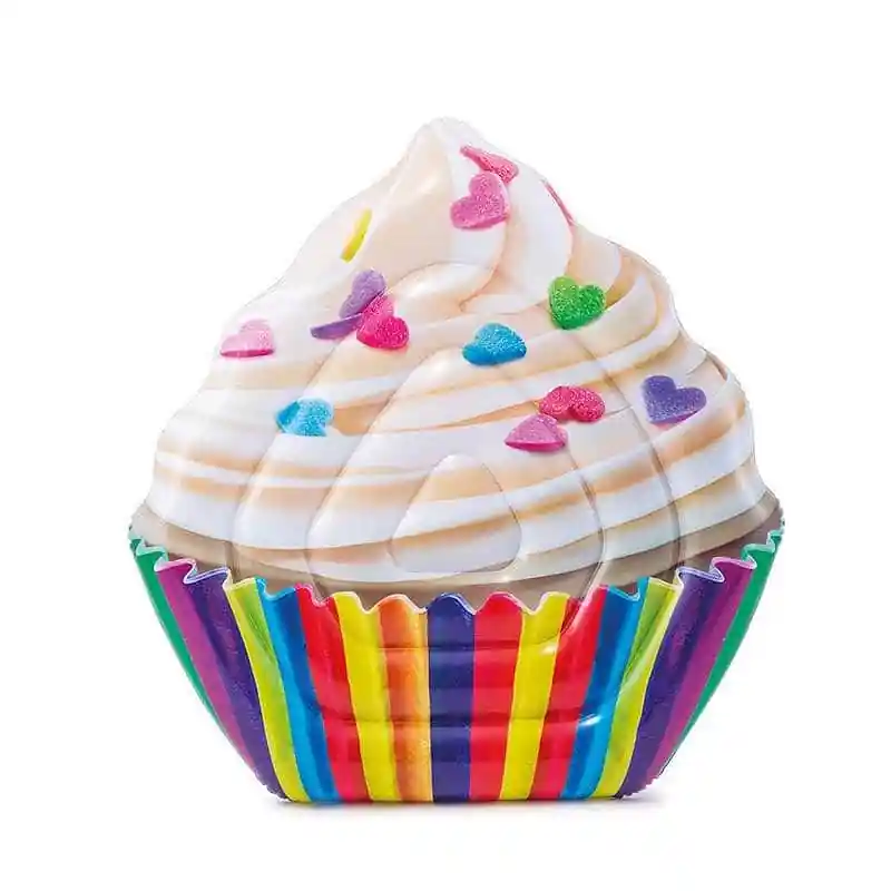 Expresní Doručení Lehátko INTEX nafukovací CUPCAKE 142x135 cm - vícebarevná