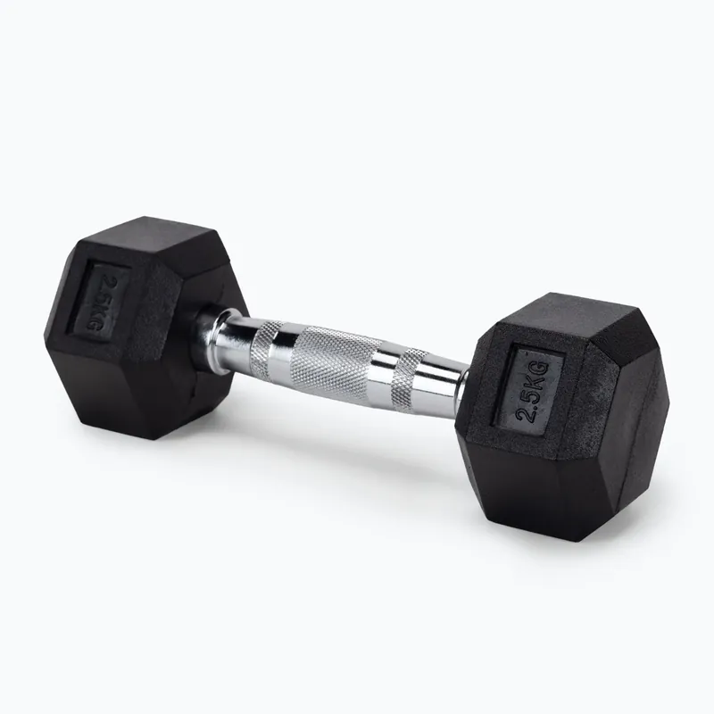 Pogumovaná činka Bauer Fitness HEX černá AC-1701 Sleva