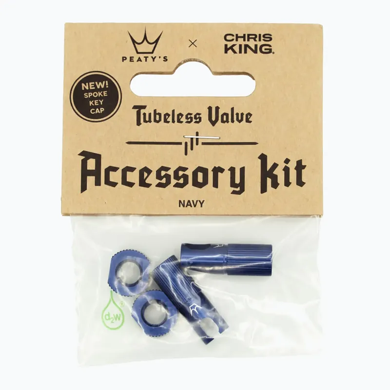 Čepička na ventil Peaty‘s X Chris King MK2 Tubeless Valves Kit navy Nízká Cena