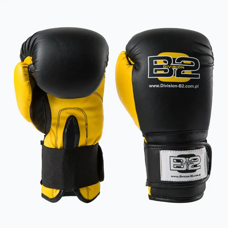Boxerské rukavice Division B-2 černo-žluté DIV-TG01 Cenová Bomba