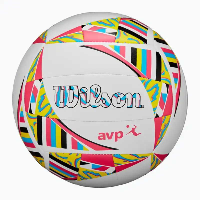 Jen Po Omezenou Doba Míč na plážový volejbal Wilson AVP Movement white/pink/yellow velikost 5