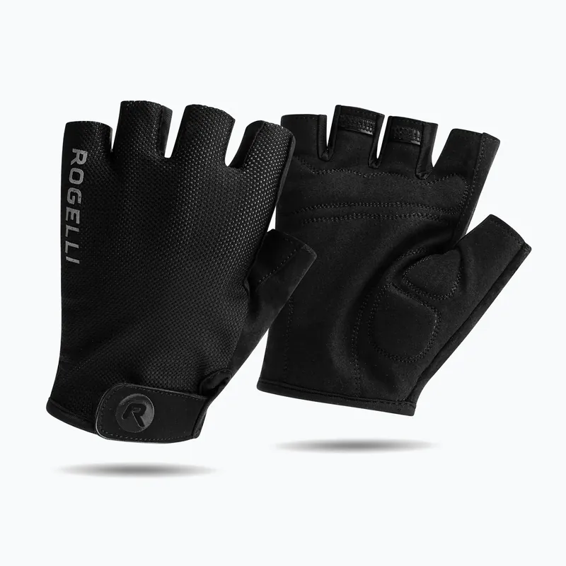 Dětské cyklistické rukavice Rogelli Core Jr black Omezená Nabídka
