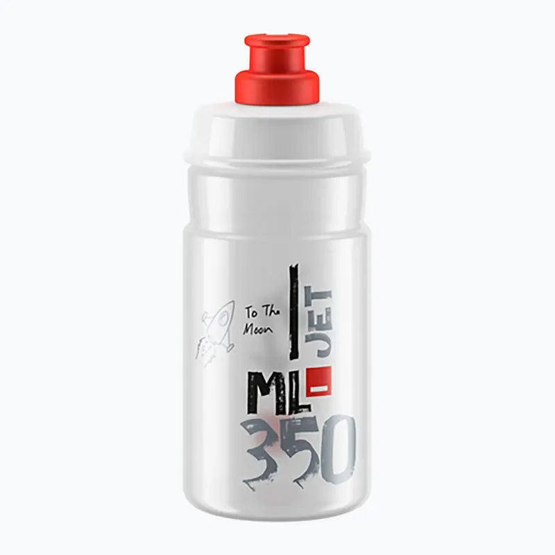 Nejlepší Cena Cyklistická láhev Elite Jet 350 ml clear/red logo