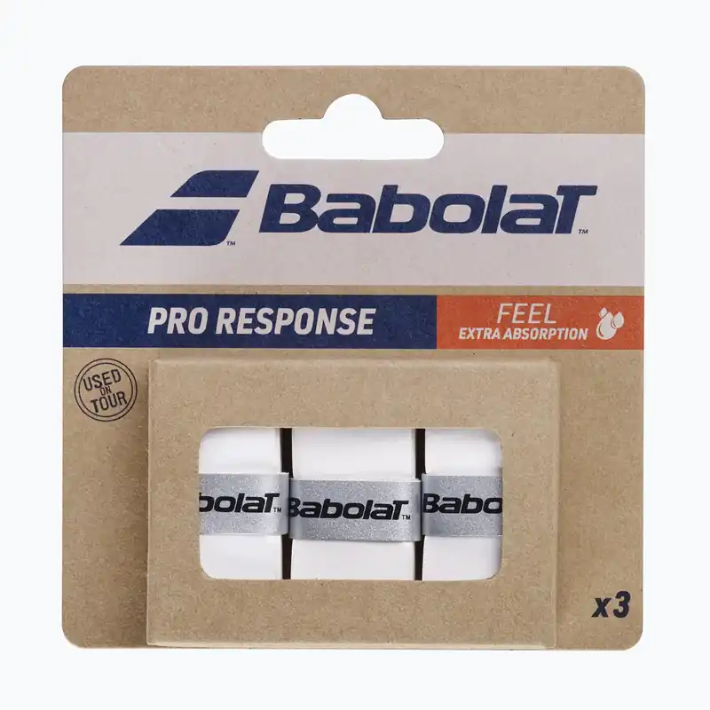Super Cena Omotávka na tenisovou raketu Babolat Pro Response 3 ks white