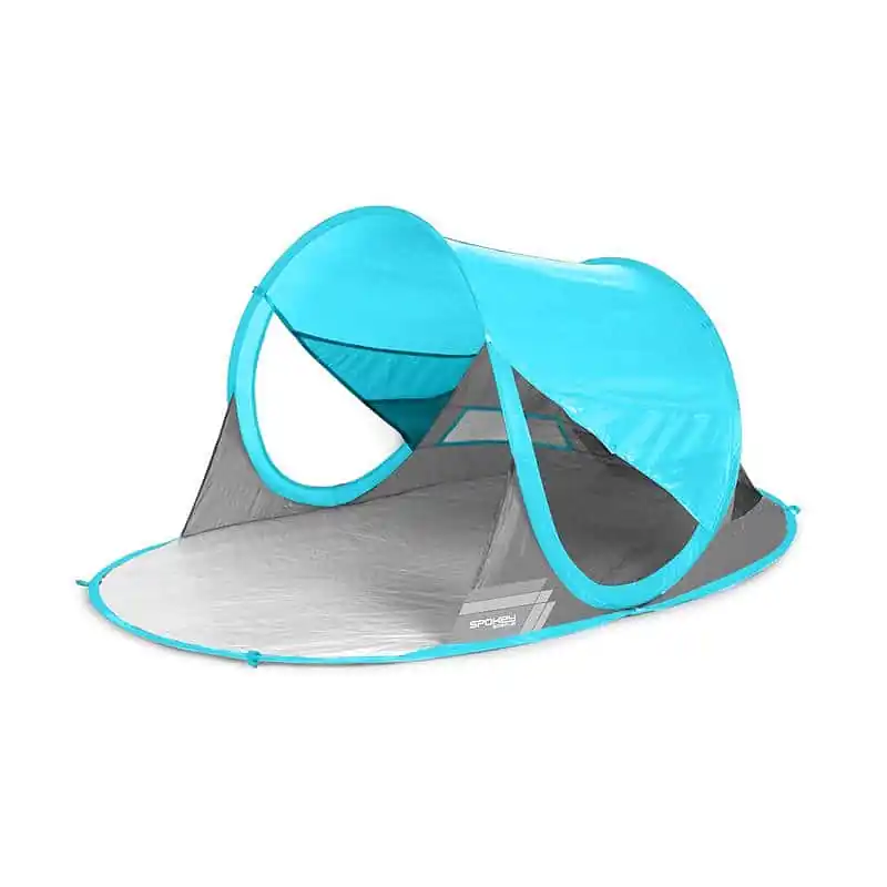 Horká Nabídka Spokey STRATUS Samorozkládací outdoorový paravan, UV 40, 195x100x85 cm - světle modrý