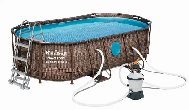 Bazén Power Steel Rattan Swim Vista 4,88 x 3,05 x 1,07 m - 56946 Speciální Cena