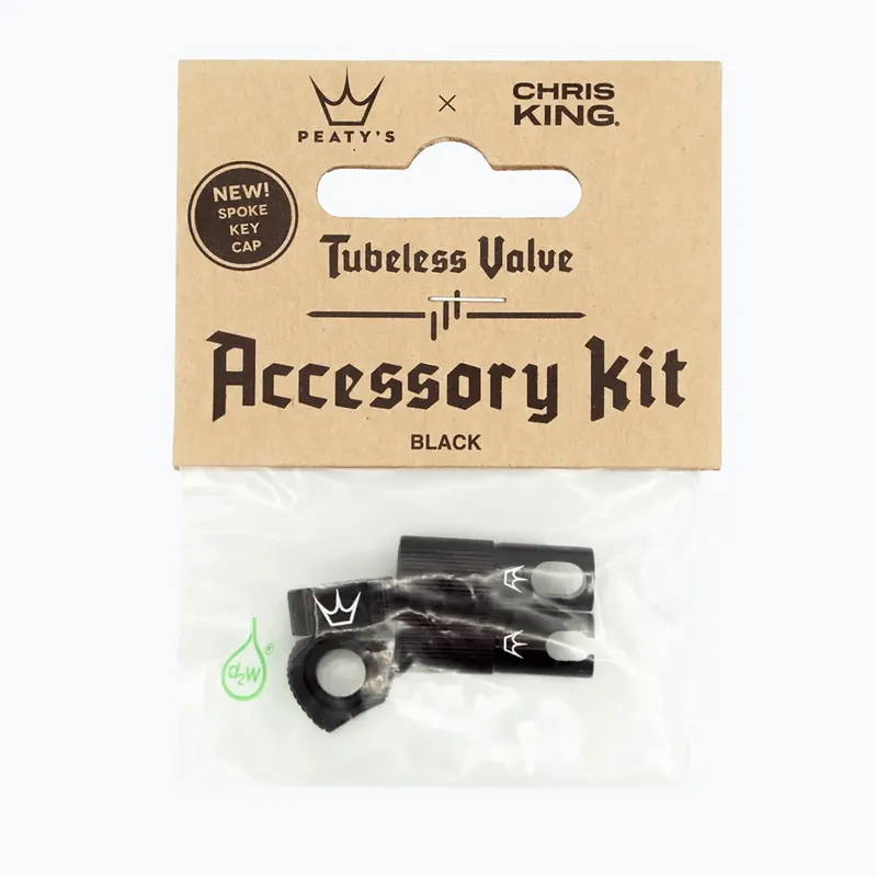 Víčko ventilku pneumatiky Peaty‘S X Chris King Mk2 Tubeless Valves Accessory Kit černá 83798 Levný