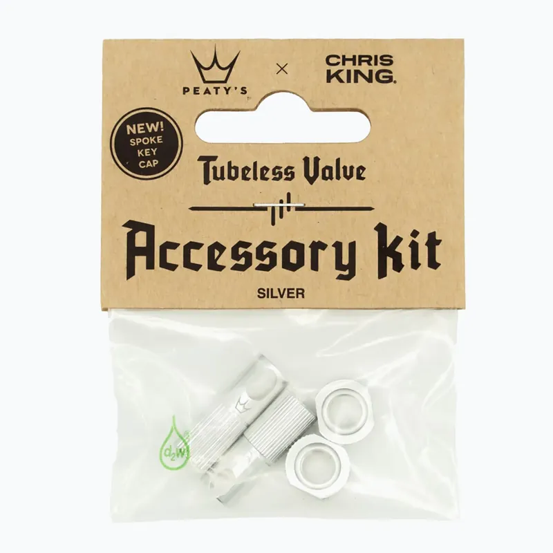 Výprodej Peaty‘s X Chris King Mk2 Tubeless Valves Accessory Kit stříbrná 83805