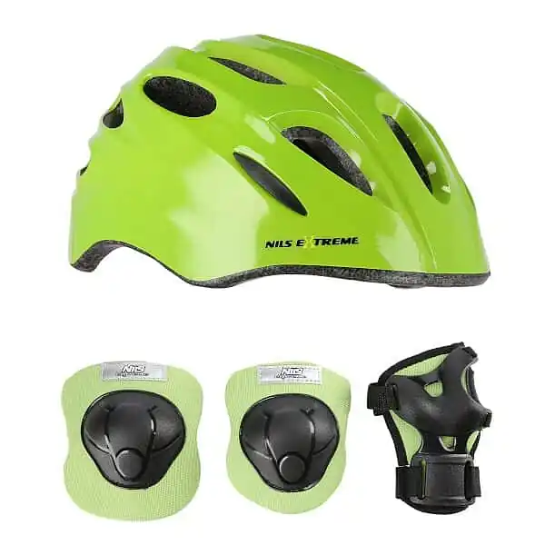 Super Cena Helma s chrániči NILS Extreme MTW01+H210 zelená