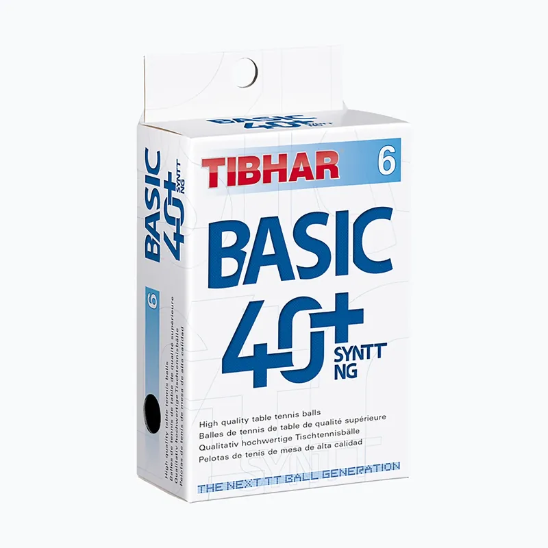 Míčky na stolní tenis Tibhar Basic 40+ SYNTT NG 6 ks white Bezpečná Platba