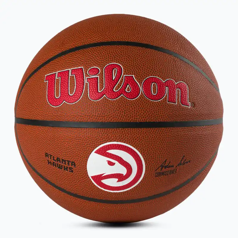 Omezená Nabídka Wilson NBA Team Alliance Atlanta Hawks basketbalový míč hnědý WTB3100XBATL