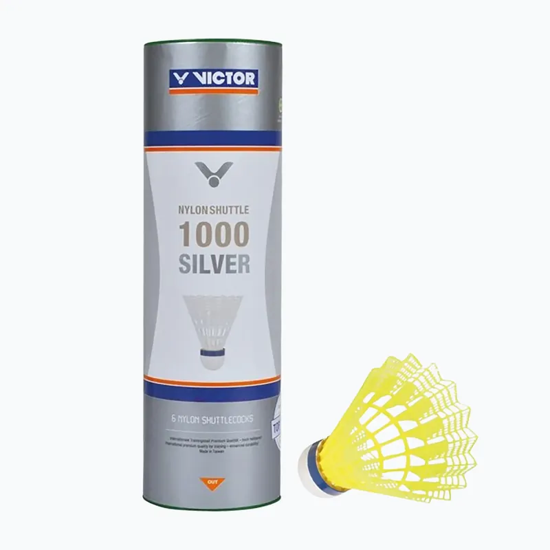 Badmintnové šipky VICTOR Nylonshuttle 1000 slow yellow Levný