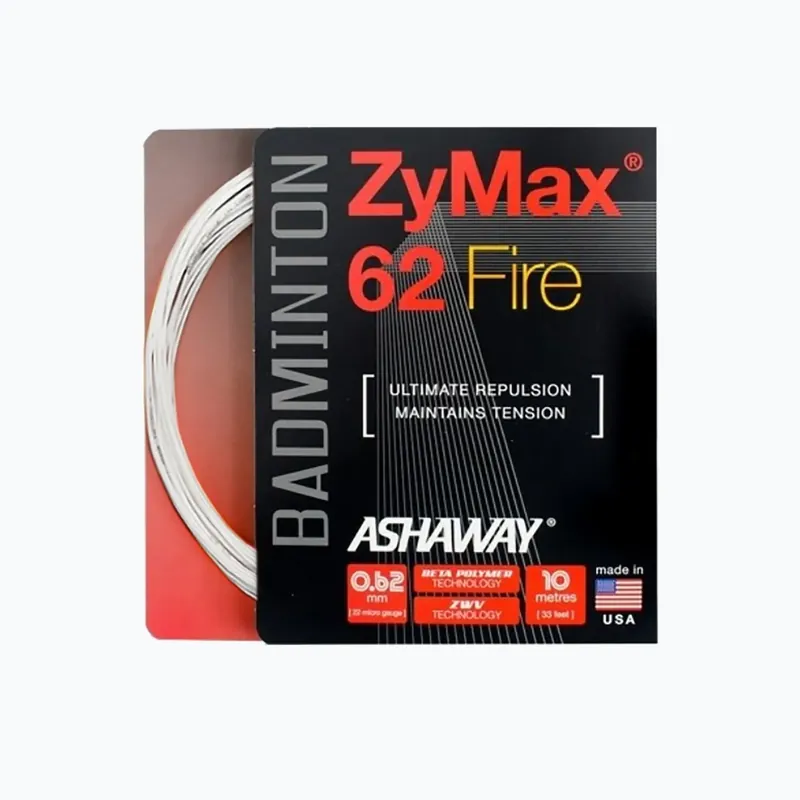 Bedmintonový výplet ASHAWAY ZyMax 62 Fire - set white Tovární Cena