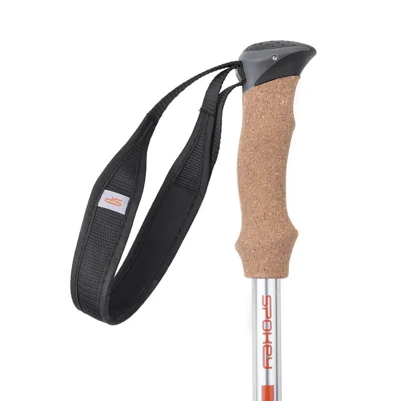 Originální Spokey CREEK Trekingové hole, 3-dílné, korkové madlo, systém anti-shock