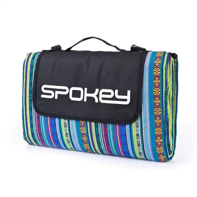 Speciální Cena Spokey PICNIC FLORAL Pikniková deka s popruhem, 130x140 cm
