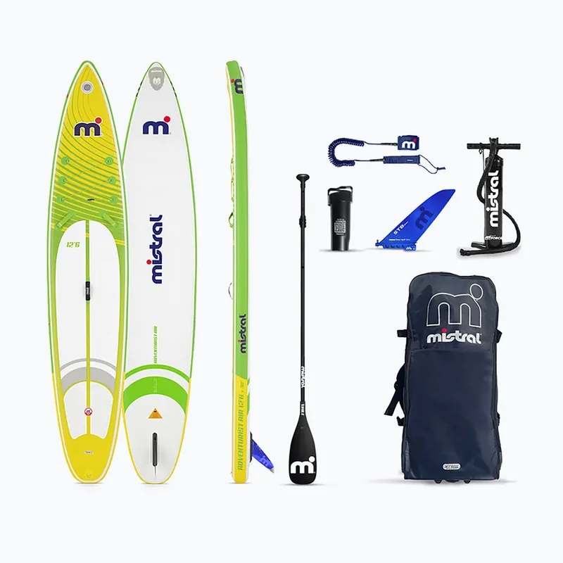 SUP prkno Mistral Adventurist Air 12‘6" green/white/yellow Finální Výprodej