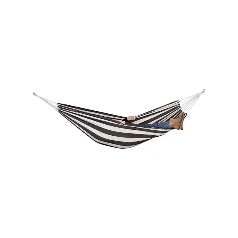 Must-Have Houpací síť 200x150 cm, černo-béžová SPRINGOS STELLA