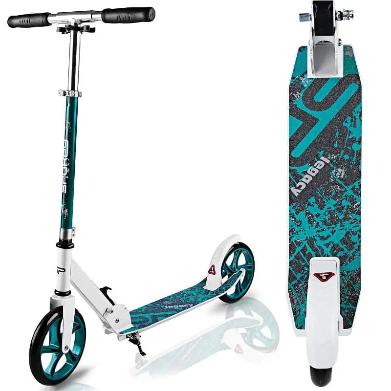 Spokey LEGACY Skládací koloběžka kolečka 200 mm, bílo-zelená Dokud Zásoby Vydrží