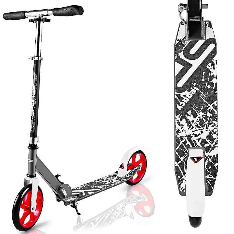 Značkový Spokey LEGACY Skládací koloběžka kolečka 200 mm, šedo-červená