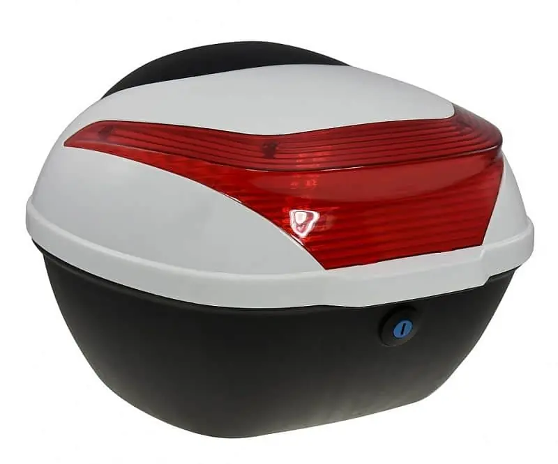 Horká Nabídka Zadní kufr k elektrickému motocyklu RACCEWAY E-BABETA, bílý