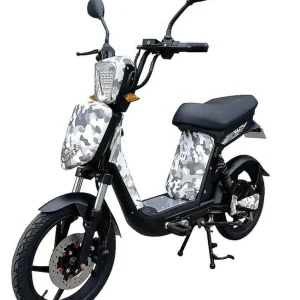 Odeslání Ihned Elektrický motocykl RACCEWAY E-BABETA, maskáč černo-bílý