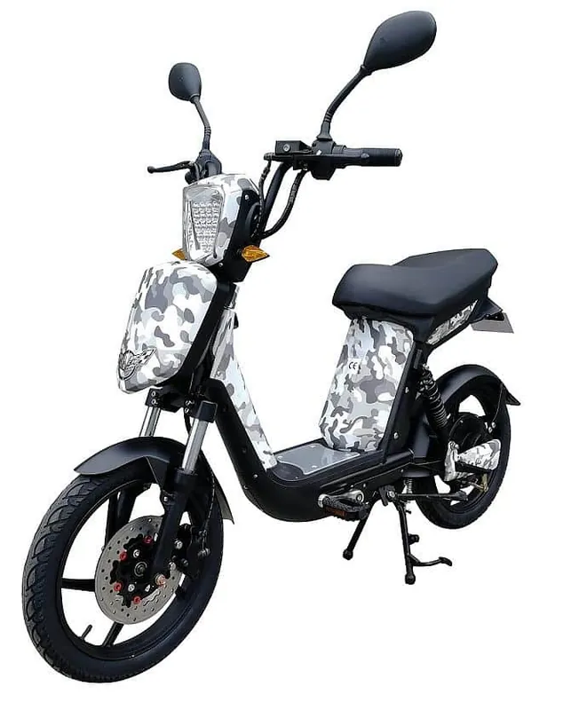 Odeslání Ihned Elektrický motocykl RACCEWAY E-BABETA, maskáč černo-bílý