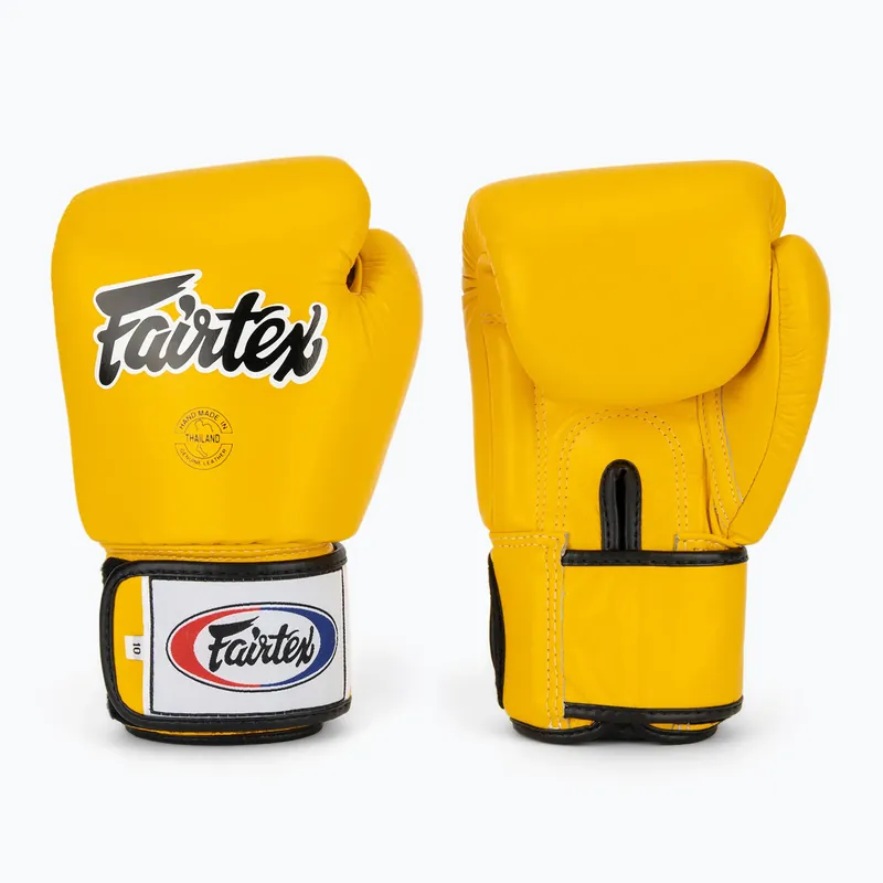 Boxerské rukavice Fairtex Universal "Tight-Fit" Design yellow Nejprodávanější