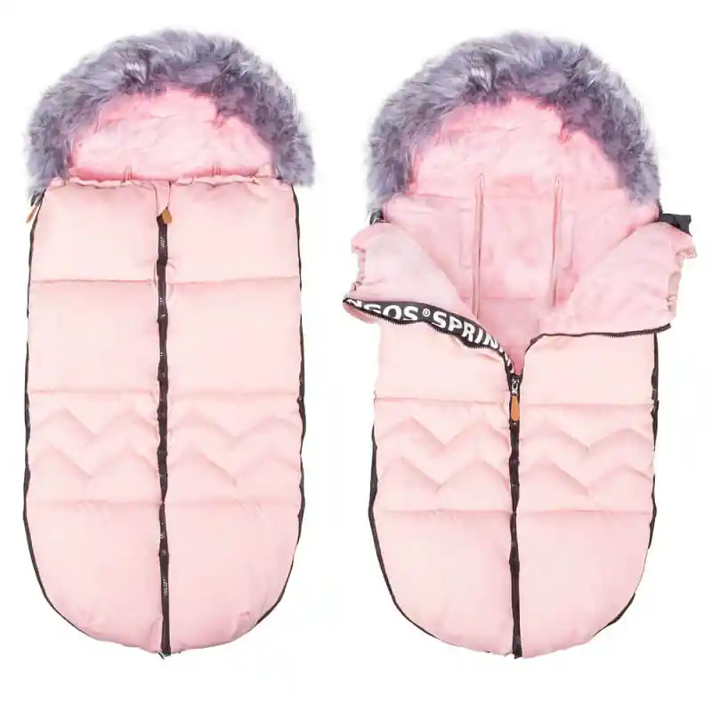 Zimní fusak s kožíškem 4v1 SPRINGOS FLUFFY růžový Cenová Bomba
