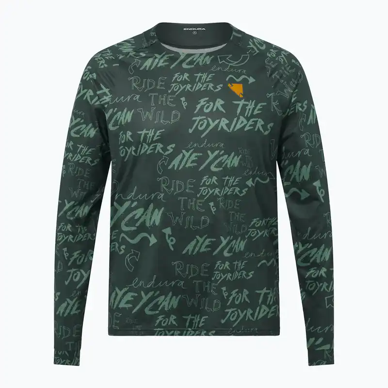 Vysoce Kvalitní Pánské cyklistické tričko Longsleeve Endura Singletrack Print carbon grey