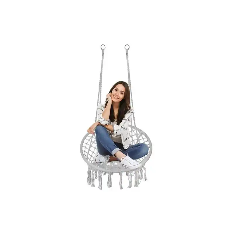 Rychlé Dodání Houpací křeslo 80 cm, světle šedé SPRINGOS NATALI
