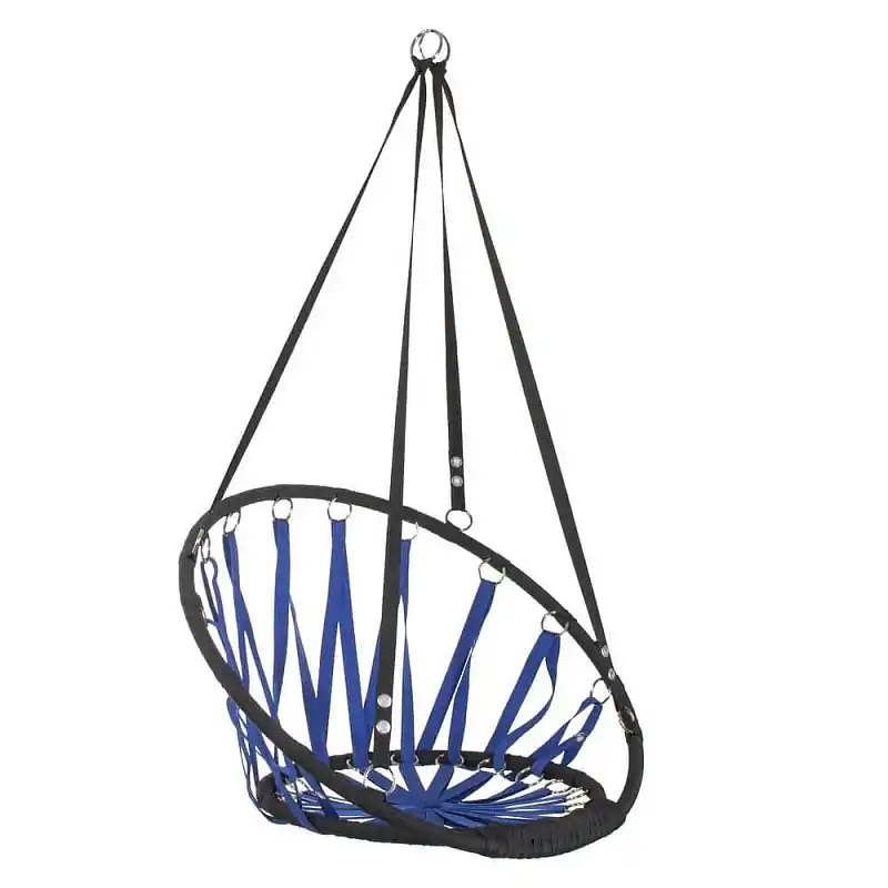 Závěsné houpací křeslo 80 cm, modro-černé SPRINGOS FUTURA Dokud Zásoby Vydrží