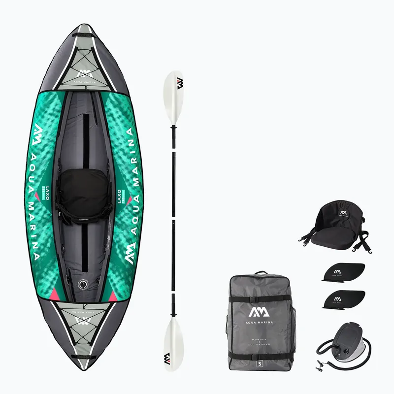 Nafukovací kajak pro 1 osobu 9‘4″ AquaMarina Rekreační kajak zelený Laxo-285 Autentický