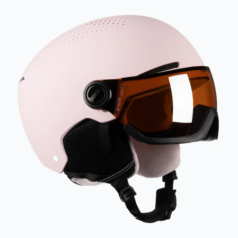 Levný Dětské lyžařské helmy Alpina Zupo Visor Q-Lite rose matt