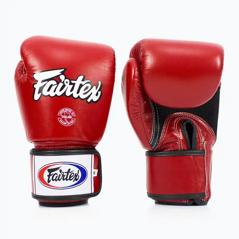 Fairtex Universal Prodyšné červené boxerské rukavice Cenová Bomba
