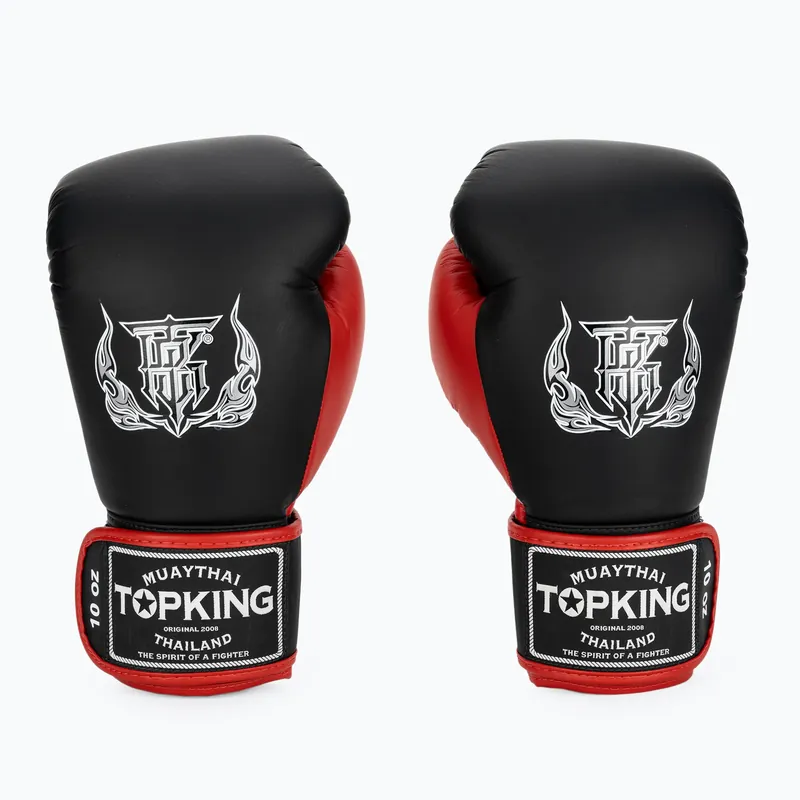 Přímo Od Výrobce Boxerské rukavice Top King Reborn Semi Leather black/red