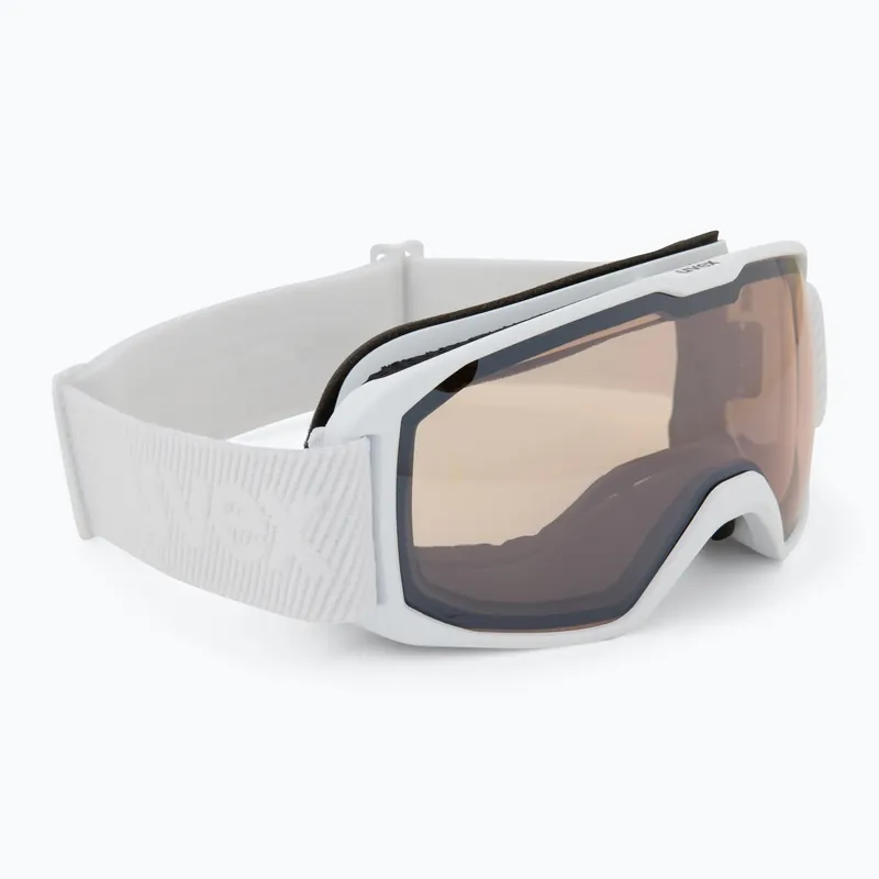 Lyžařské brýle UVEX Xcitd V white matt/mirror silver clear Nízká Cena