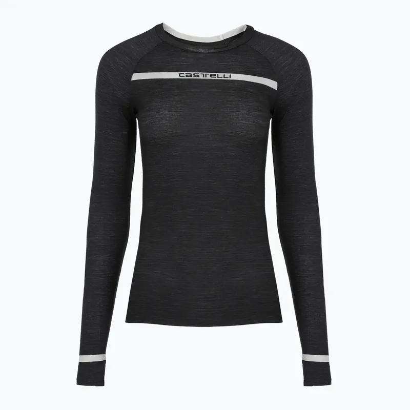 Dámské cyklistické tričko Longlsleeve Castelli Merino Seamless Baselayer W black Cenový Hit