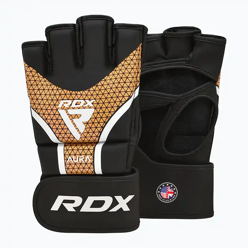 Super Cena Grapplingové rukavice RDX Grappling Aura Plus T-17 golden